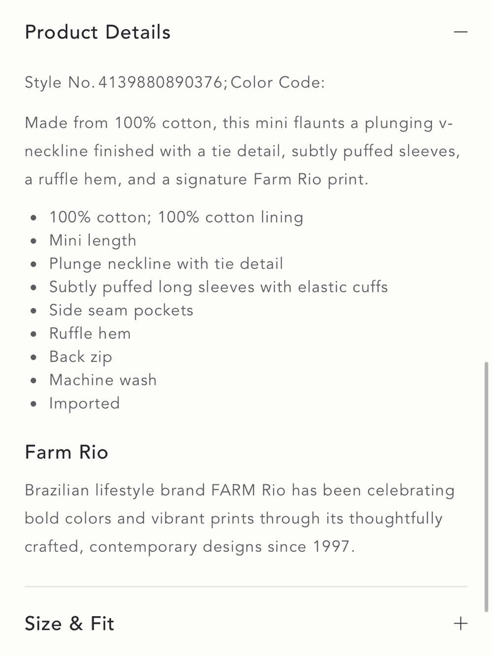 Farm Rio mini dress - Picture 2 of 2